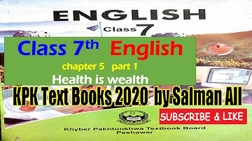 Class 7th English  chapter 5 part1  KPK Text Books 2020   Salman Ali