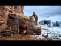 How a Sod-Covered Lean-To She Built Against a Cliff Held 69°F When Open Shelters Froze in Hours