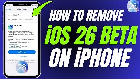 How To Remove iOS 26 Developer Beta From iPhone / Uninstall iOS 26 Developer Beta Without Computer