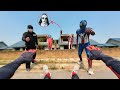 Team Spider-Man Escapes the Evil Nun &amp; Serbian Dancing Lady in an ABANDONED CITY (Action POV)
