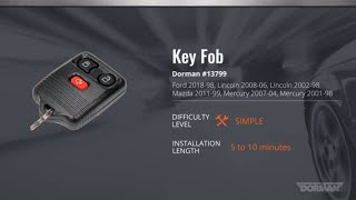 How to Program a Dorman Ford, Lincoln, Mercury Key Fob 13799