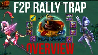Lords Mobile | 800m F2P Rally Trap Account Overview | unlocked t5 ?