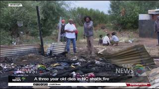 Shack fire in Kimbelery claims life of three-year-old preschooler
