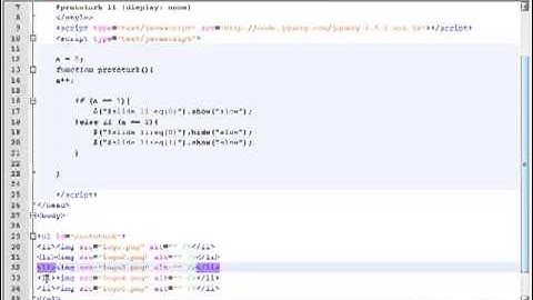 jQuery ile Slide Uygulaması (Değişen Resimler)