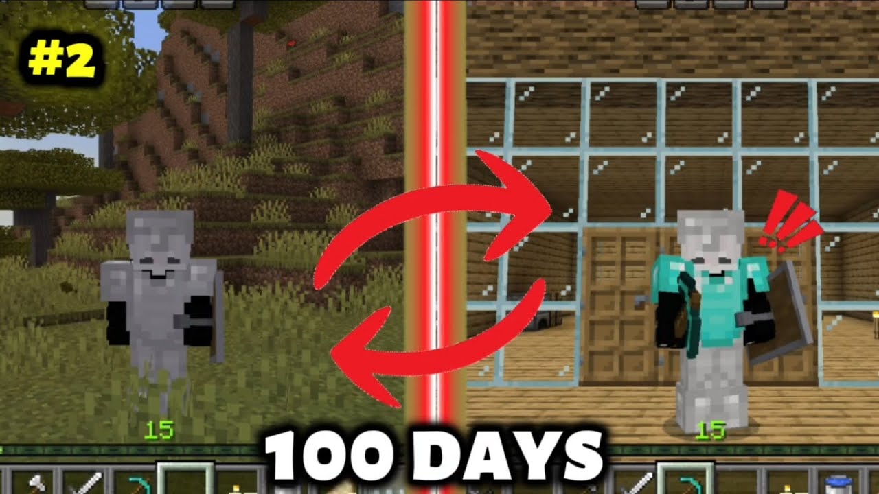 100 ngày sinh tồn trong mc! (P2) xây dựng căn nhà khởi đầu🤑 ( vid mc như lời hứa đây )