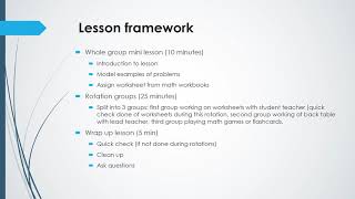 Celebrity Teacher Work Sample Profile