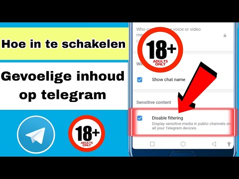 Gevoelige inhoud inschakelen op Telegram 