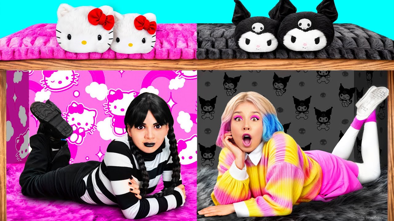 Уэнсдей Аддамс | Секретные Домики под Кроватью от GoFun Challenge