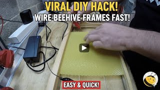 How to wire bee hive frames & set foundation.