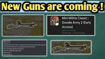 😍New Guns Coming ! | Mini Militia | Mini Militia Classic | Grenade Killers !