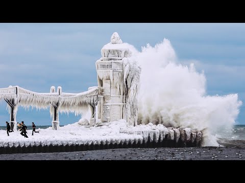 Video: Är lake Erie is täckt?