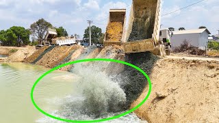 EP20 New Update! Excellent skill Dozer & Dump truck Dumping soil into water to Resize Road on canal by iKHMER Machine 7,249 views 1 month ago 1 hour, 4 minutes