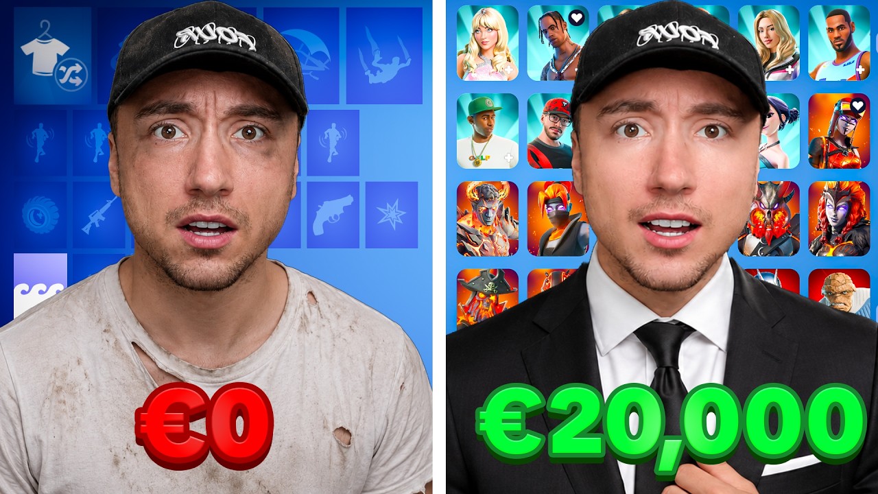 €200 VS €20,000 FORTNITE ACCOUNT