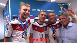 WM 2014 Finale Podolski und Schweinsteiger verarschen Mehmet Scholl