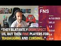 Fns on riots hypocrisy  their disrespect towards pro players