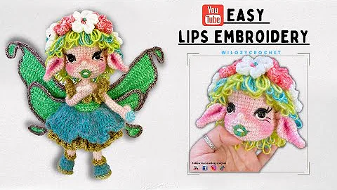 Beginner's Guide to Crochet: Easy Lips Embroidery Tutorial