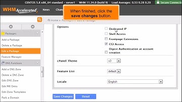 Digicom WHM:  How to edit or delete hosting packages