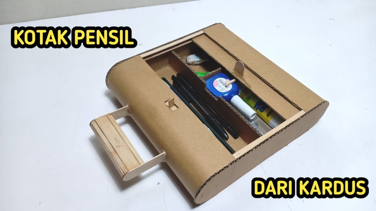  Cara  membuat  kotak  pensil  dari  kardus YouTube