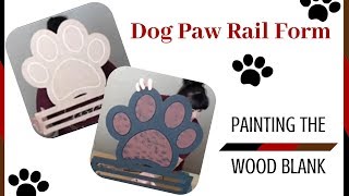 How to Paint a Paw Wreath Rail for Christmas | Christmas Wreath | #wreathrail #decomeshwreath #dogs