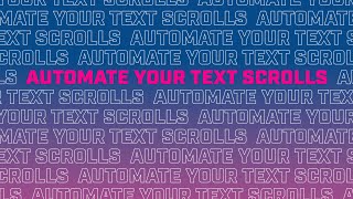 Automatically offset your scrolling text with controls in After Effects