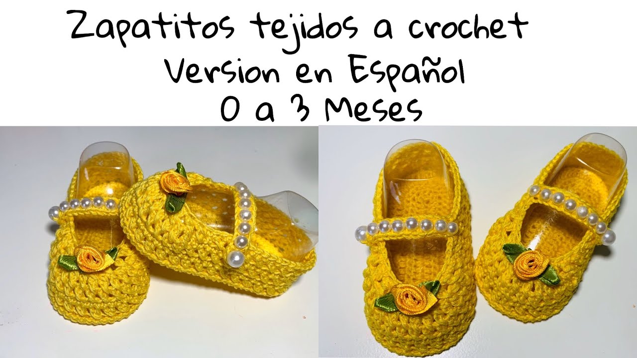 Zapatitos Tejidos A Crochet Para a 3 Meses | Paso a Paso | Bebe - YouTube