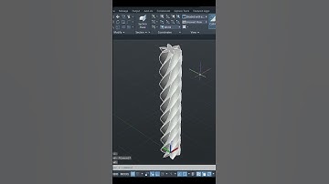 Sweep-Twist AutoCAD 3D  #shortsvideo  #3dmodelingsoftware  #tutorial #trending  #shorts  #design