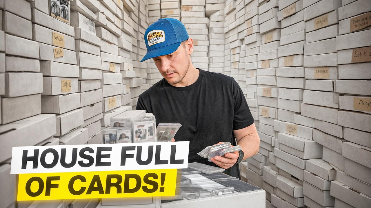 He's DROWNING in SPORTS CARDS!
