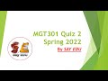 MGT301 Quiz 2(Spring) 2022 || Principle of Marketing || SAY EDU💗 ||