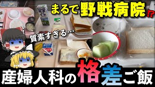 【ゆっくり解説】病院によって食事メニューが天と地の差!?産婦人科の格差ご飯について