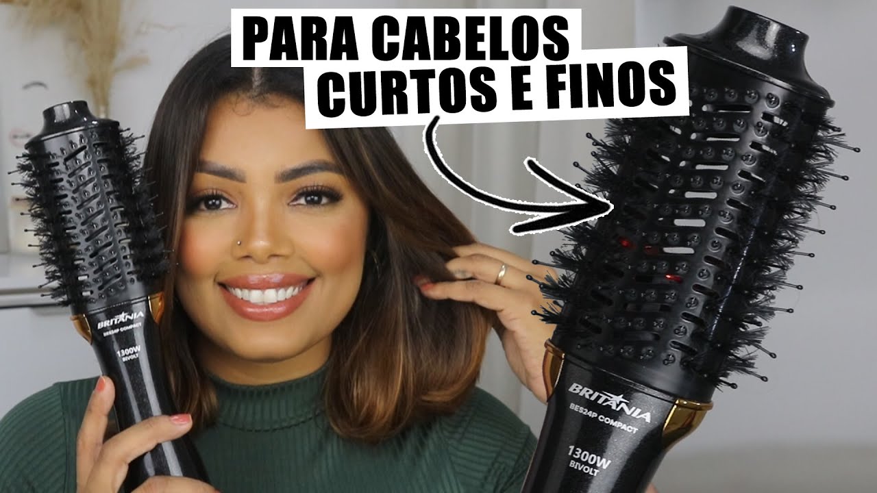 ESCOVA MODELADORA BRITÂNIA COMPACT | PARA CABELOS CURTOS E FINOS *Cheia de Truques*