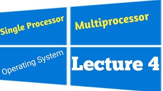 Lecture 4, Single processor vs Multiprocessor Operating system | in Urdu | 2020