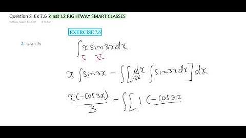 EX 7.6 || class 12 || Chapter 7 || Question 2 || Rightway smart classes || 9650881301