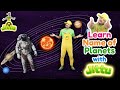 Learn the names of the planets with jittu  exploring the solar system solarsystem edutainment