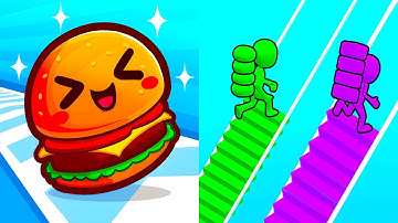 Food Run vs Bridge Race 🔥 Walkthrough Gameplay – All Levels UNLOCKED