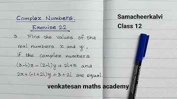 Complex Numbers Exercise 2.2 Question 3 #Class 12 #easy #maths #tutorial