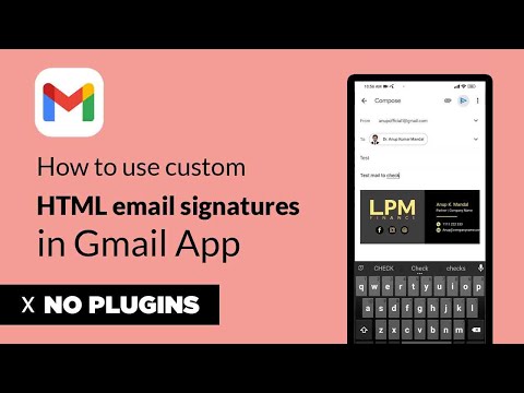 Use HTML email signatures in Gmail App