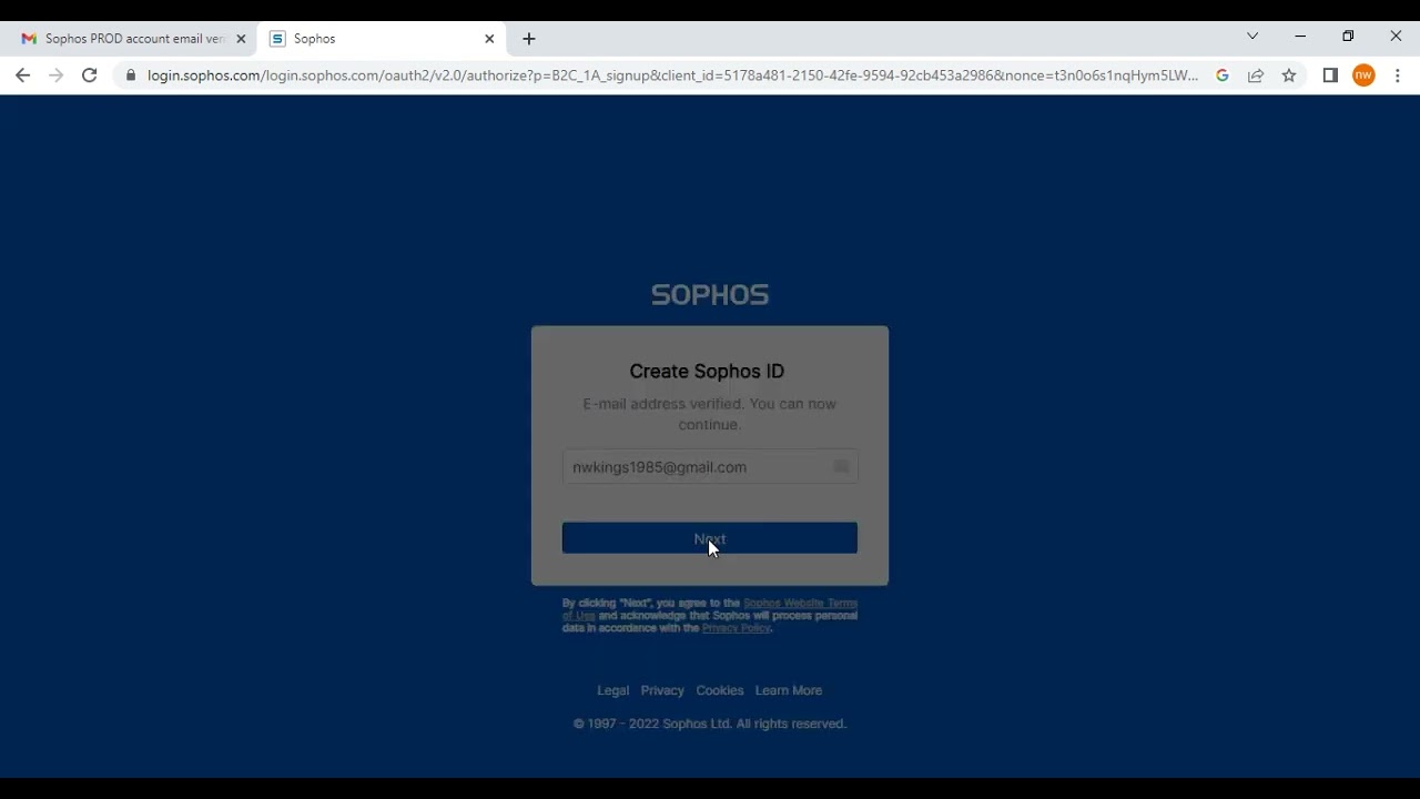 How to create Sophos ID - YouTube
