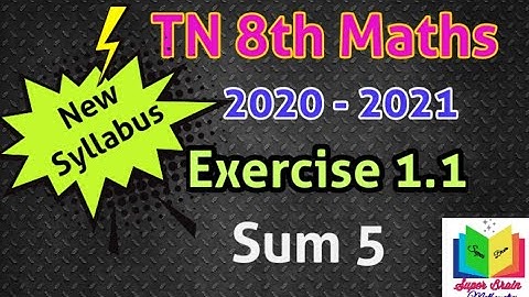 8th class maths Chapter 1 exercise 1.1 Sum 5 | 8th maths ex 1.1 question 5 | Super brain mathematics