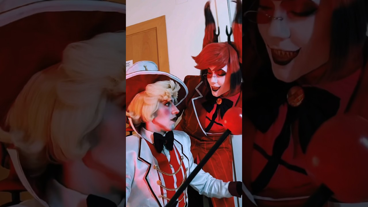 Meow :3 @jackwise_clown  #alastor #lucifer #hazbinhotel #hazbinhotelcosplay #cosplay