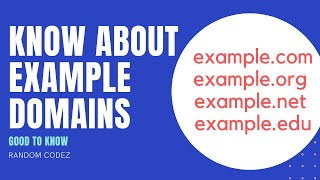 Know about example domains