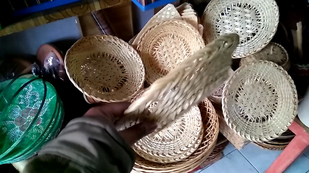 piring anyaman  bambu kerajinan rajapolah  085222308405 
