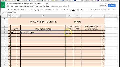 Recording Transactions into a Purchases Journal