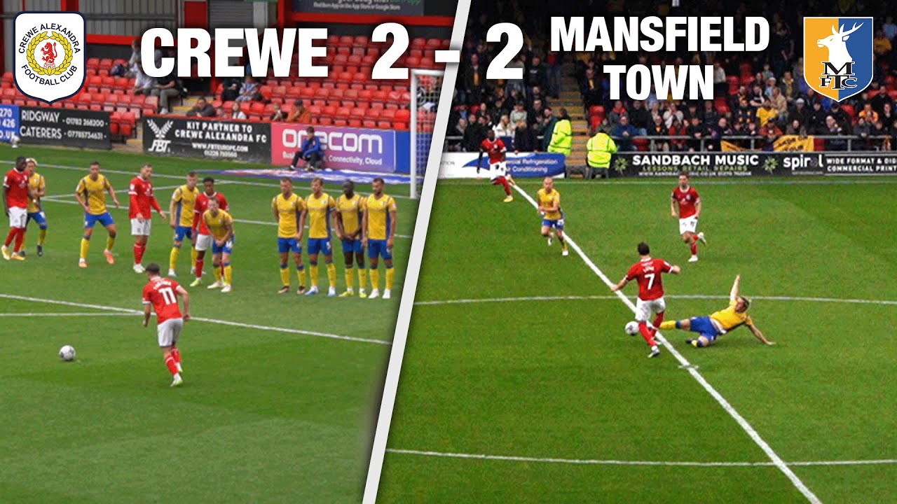 Crewe Alexandra 2 - 2 Mansfield Town | Crowd Cam | 2023/24