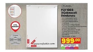 A101 Flavel FLV 1003 3 Çekmeceli Derin Dondurucu 999TL - YouTube