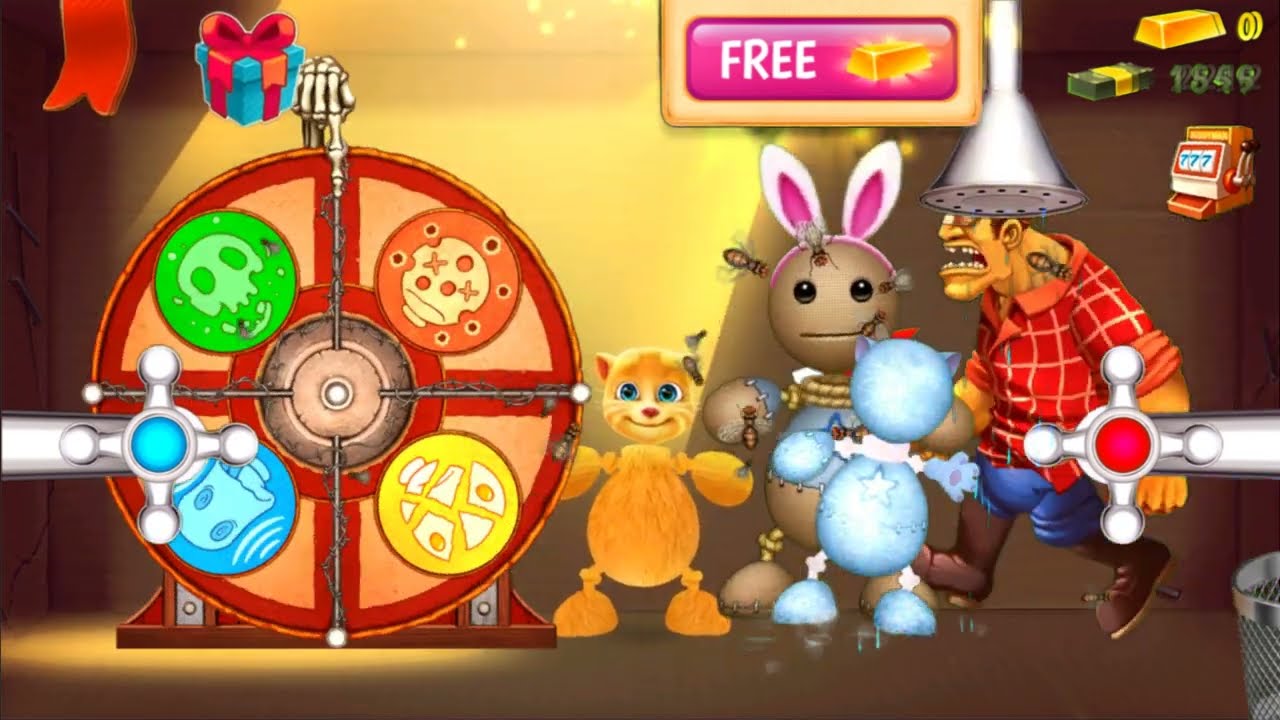 Talking Tom,Angela,Ginger in Crazy Machines | Kick the Buddy