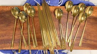 Korean Style Gold Silverware Unboxing