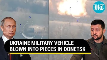 Russians destroy Ukraine Army vehicle with anti-tank guided missile | Bloodletting in Donetsk region
