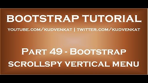 Bootstrap scrollspy vertical menu