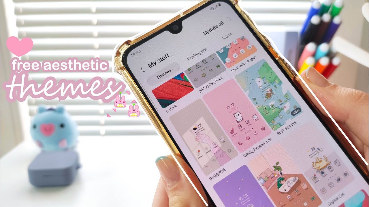 free aesthetic themes ～pt.6 cute & aesthetic samsung galaxy YouTube