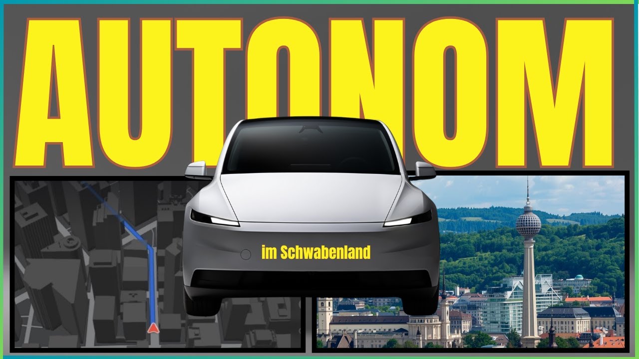 Tesla FSD наконец-то проехала по Швабии в автономном режиме! Испытание: узкие дороги и встречный ...